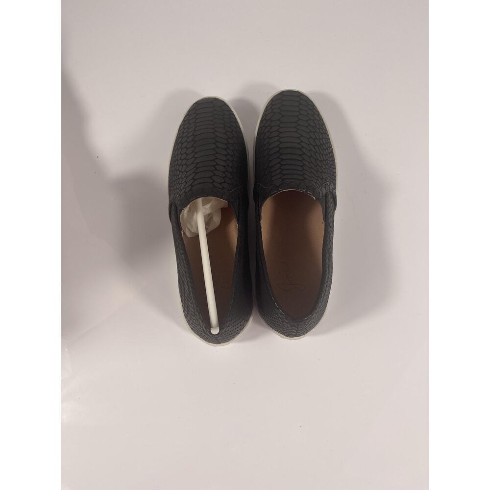 Joie Kidmore Shoes kidmore SZ 34 Black Embossed Slip On Sneakers Casual Comfort - Picture 4 of 9